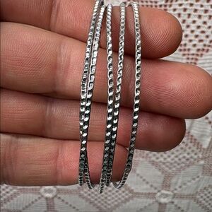 Sterling Silver Multi-Strand Bangle Bracelet